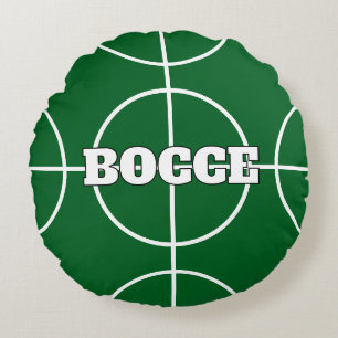Coussin rond Bocce italien vert et rouge