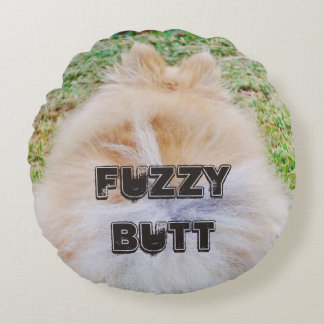 Coussin rond - bout brouillé