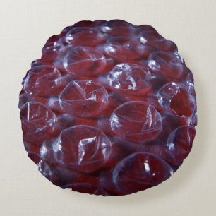 Coussin rond Bubblewrap cassé