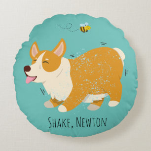 Coussin rond Corgi