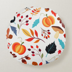 Coussin rond d'automne