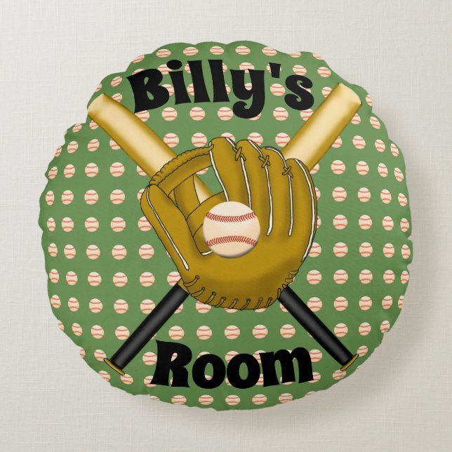 Coussin rond de baseball (Devant)