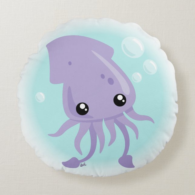 Coussin rond de calmar mou (Devant)