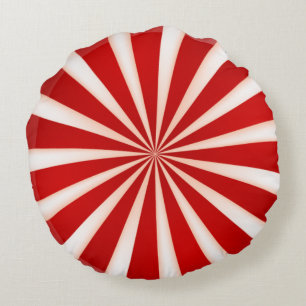 Coussin rond de conception de la menthe blanche ro