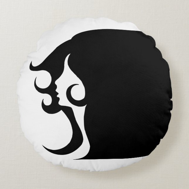 Coussin rond de Deco Mod Woman (Devant)