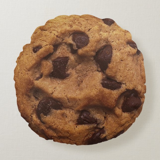 Coussin rond de gâteau aux pépites de chocolat (Devant)
