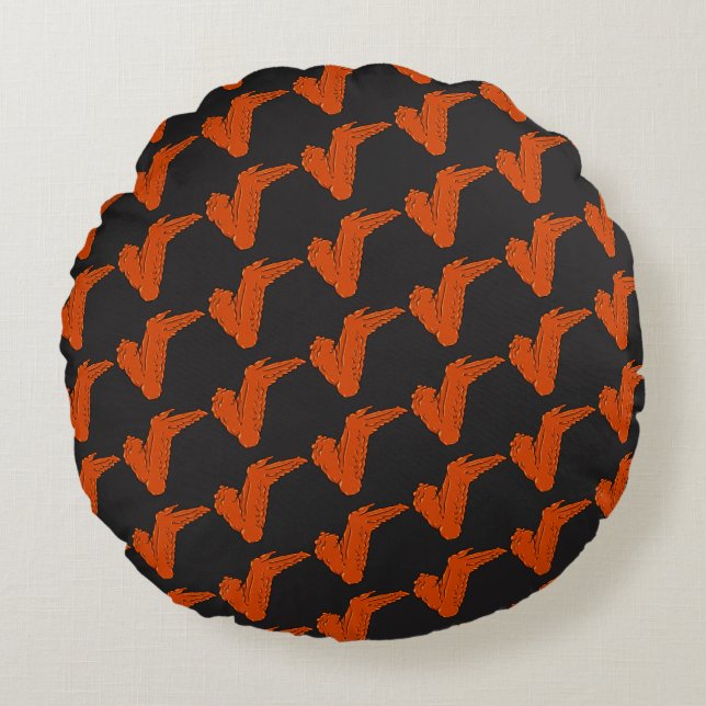 Coussin rond de l'aile de poulet (Devant)
