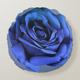 coussin rond de rose de bleu