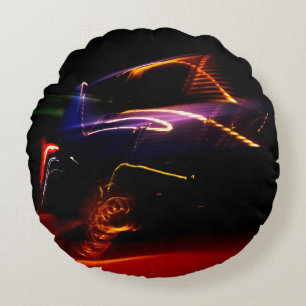 coussin rond de voiture violet