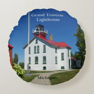 Coussin rond du phare de Grand Traverse
