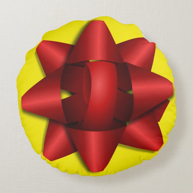 Coussin rond du ruban rouge (Dos)