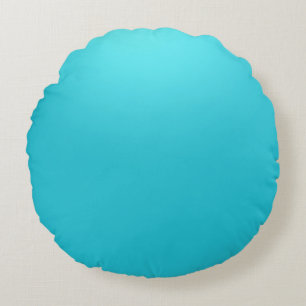 Coussin rond en polyester bleu marine