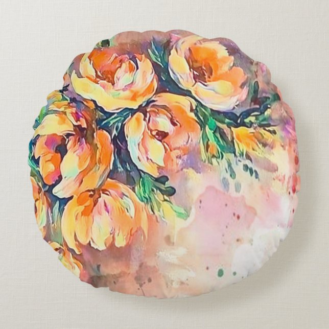 Coussin rond Golden Blossom Serenade (Devant)