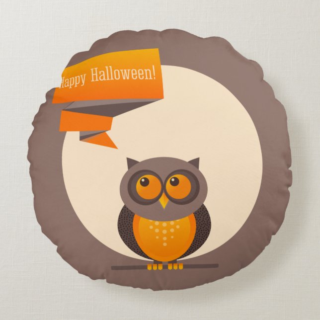 Coussin rond Halloween (Devant)