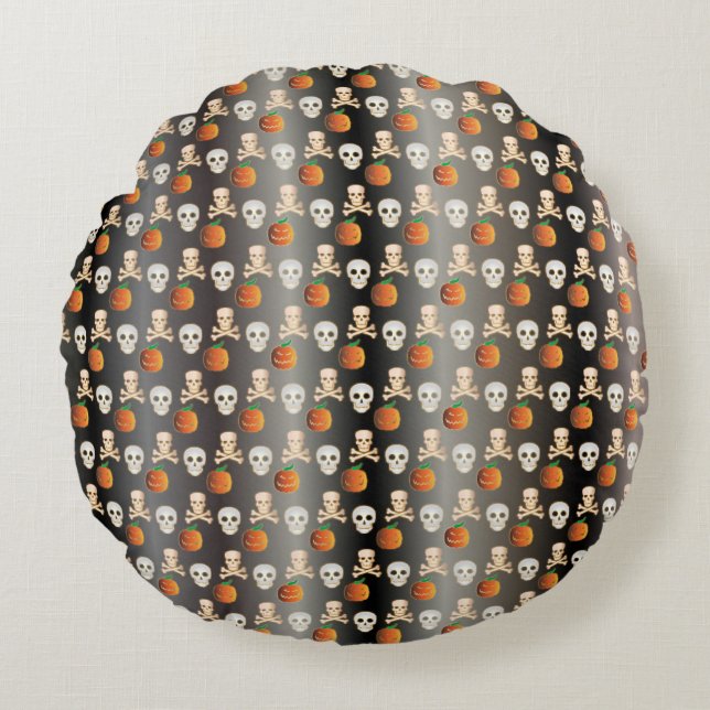 Coussin rond Halloween (Devant)