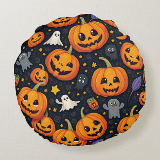 Coussin rond Halloween