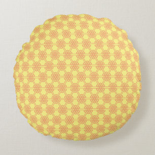 Coussin rond - Hexagon et Triangles