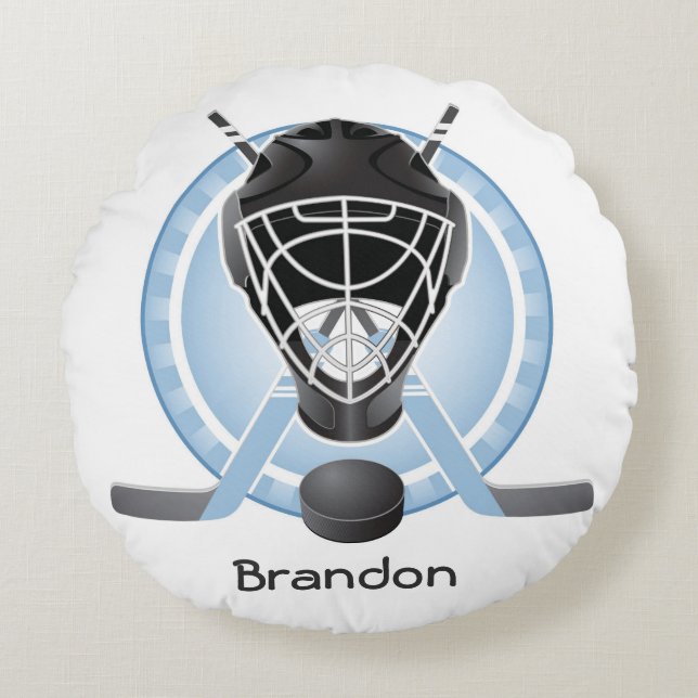 Coussin rond Hockey Design (Devant)