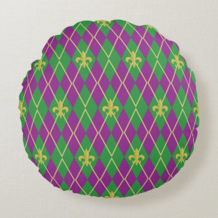Coussin rond Jacquard Carnaval