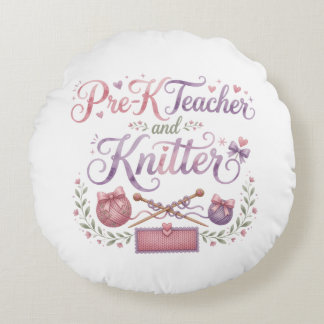 Coussin Rond Jeté pour Enseignant de Maternelle et