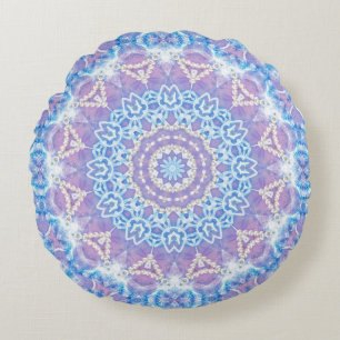 Coussin rond Lilac Blue Bohemian Dreamis