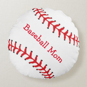 Coussin rond maman de baseball