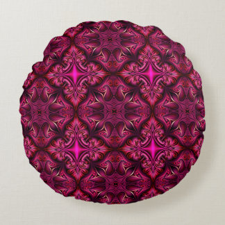 Coussin rond pourpre et écarlate