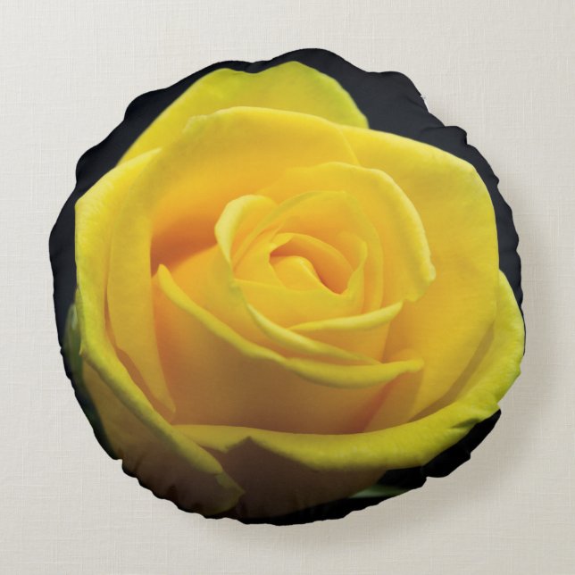 Coussin rond rose jaune (Dos)