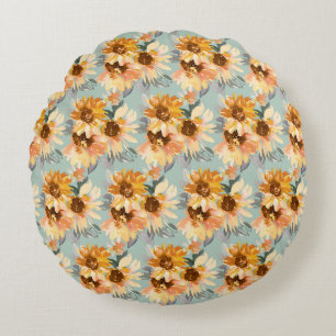 Coussin rond Sunflowers