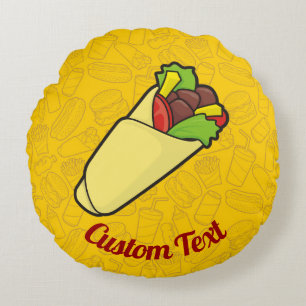 Coussin rond tortilla à sandwich