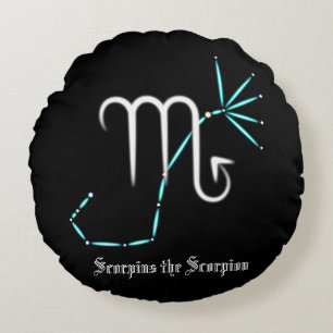 Coussin rond Zodiac Constellation Scorpio