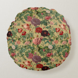 Coussin ronde Boho Rose vintage - Décor