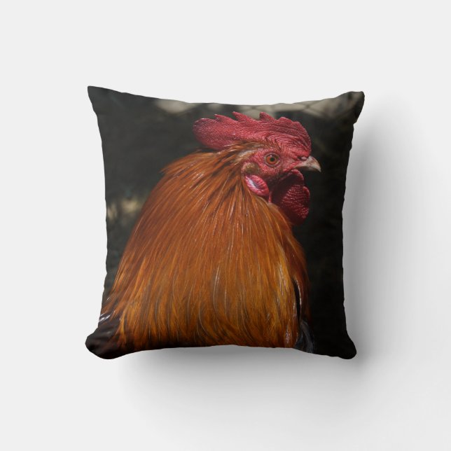 Coussin Rooster rouge (Recto)