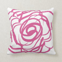 Coussin rose abstrait de Rose-Décor