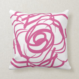 Coussin rose abstrait de Rose-Décor