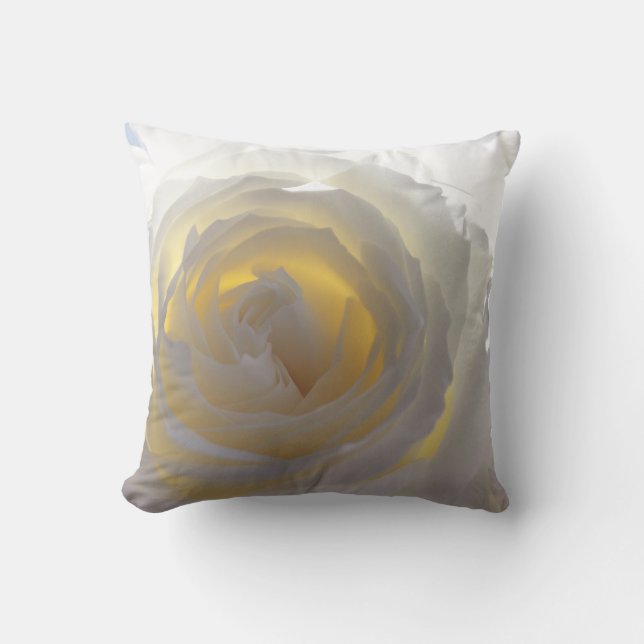 Coussin Rose blanc élégant (Recto)