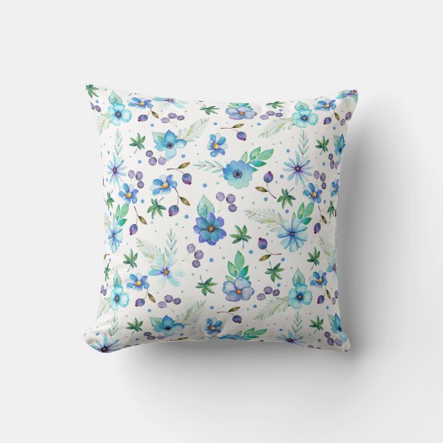 Coussin Rose bleue (Recto)
