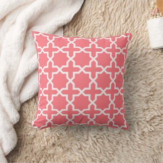 Coussin Rose Blush HUGHT STAR Motif marocain