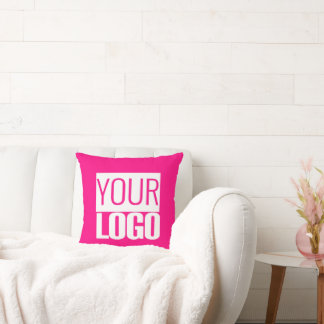 Coussin Rose Chaud - ajouter un logo gras