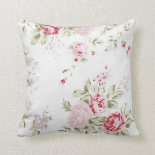 Coussin Rose chic minable floral