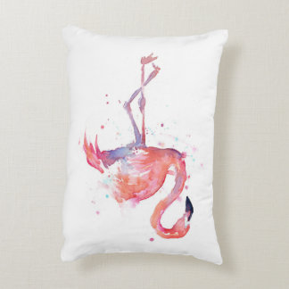 Coussin rose d'aquarelle de Flamant rose