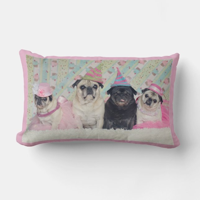 Coussin rose de carlin de Pugalicious (Recto)