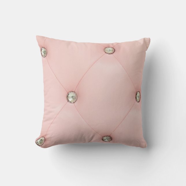 Coussin rose de divan de jet de monogramme de (Recto)