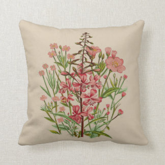 Coussin rose de fleur sauvage