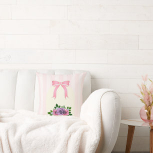 Coussin Rose de jardin rose