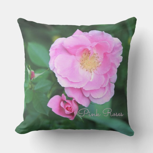 Coussin Rose de Jardin Rose (Recto)