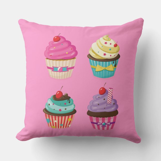 Coussin rose de petit gâteau (Recto)