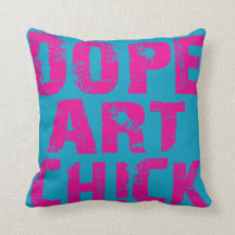 coussin rose de poussin d'art de dopant de
