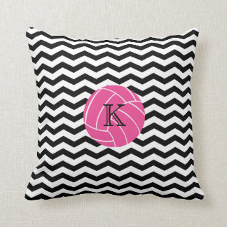 Coussin rose d'impression de Chevron de volleyball