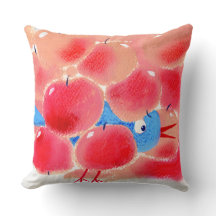 COUSSIN ROSE D'OISEAU D'APPLE